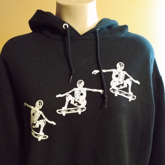 Skeleton skateboarding bowery supply co gothic black - Picture 1 of 9